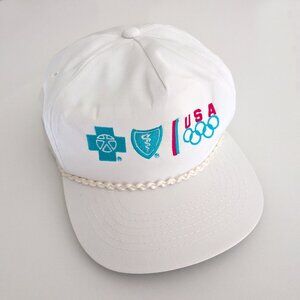 Vintage 1988 Olympics Team USA Official Sponsor Cap, UNWORN Embroidered Rope Hat